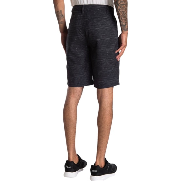 Hurley Heathered Black All Over Print Hybrid Walk Shorts Bermuda Shorts Men’s 32 - Picture 2 of 5